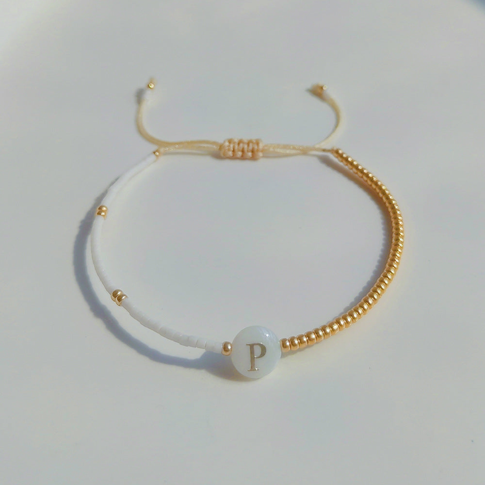 Seashell Alphabet Bracelet