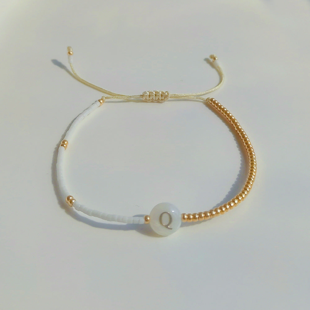 Seashell Alphabet Bracelet