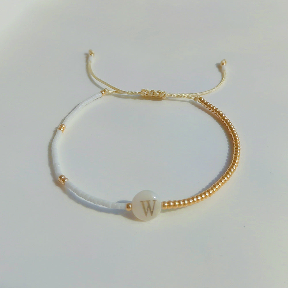 Seashell Alphabet Bracelet