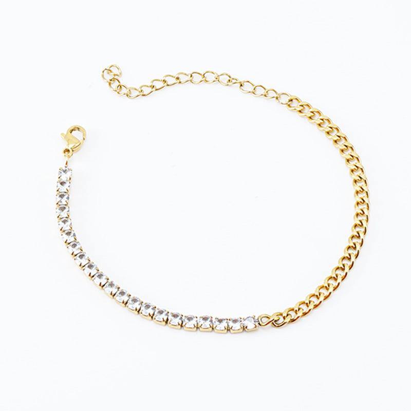 Cuban Chain Necklace with Diamonds