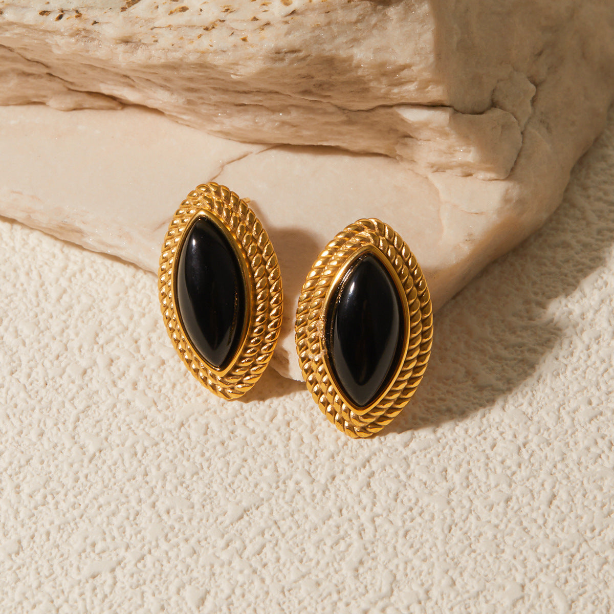 Agate Horse Eye Earrings