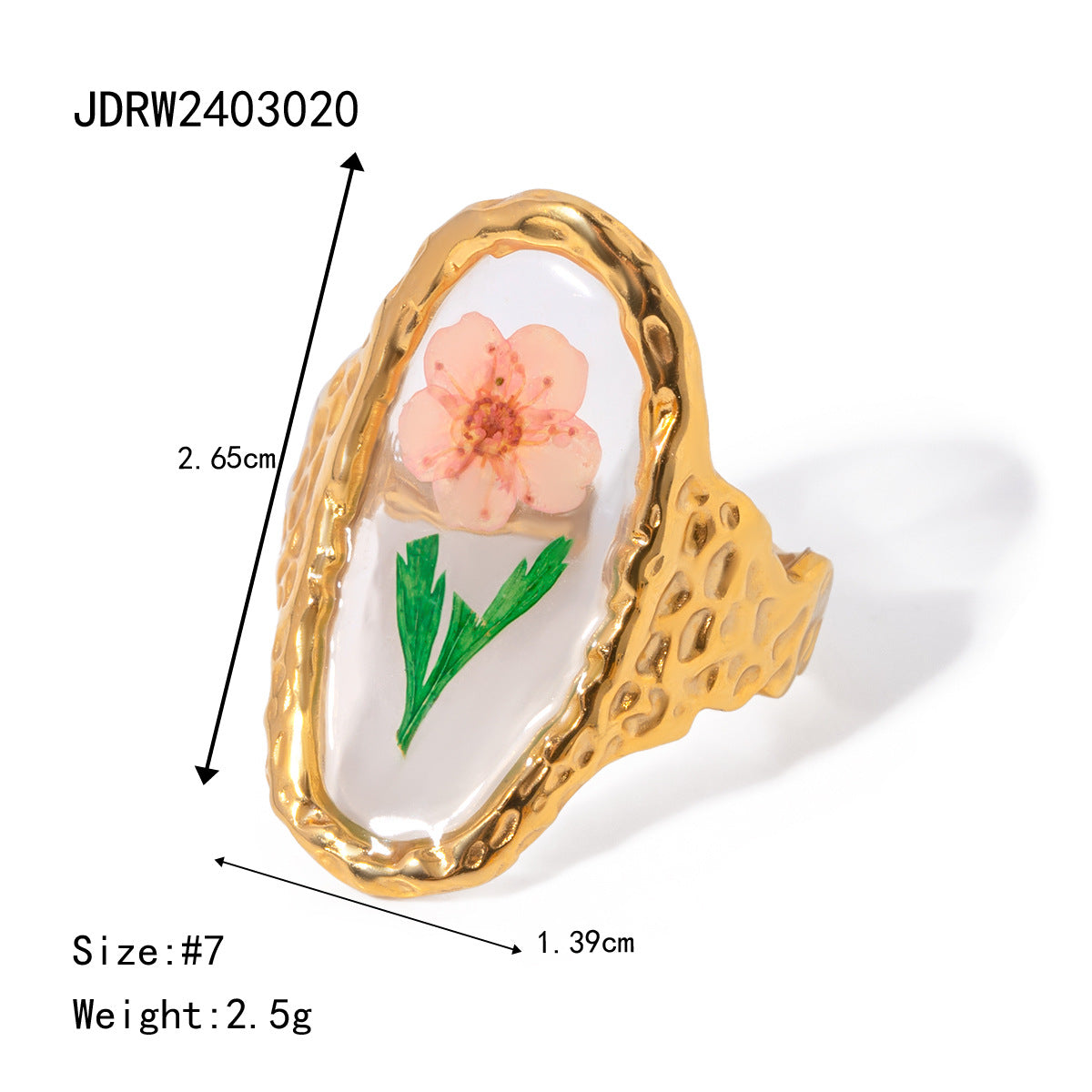 Eternal Golden Sunflower Ring Finger Jewelry Unique Life Flower Gift
