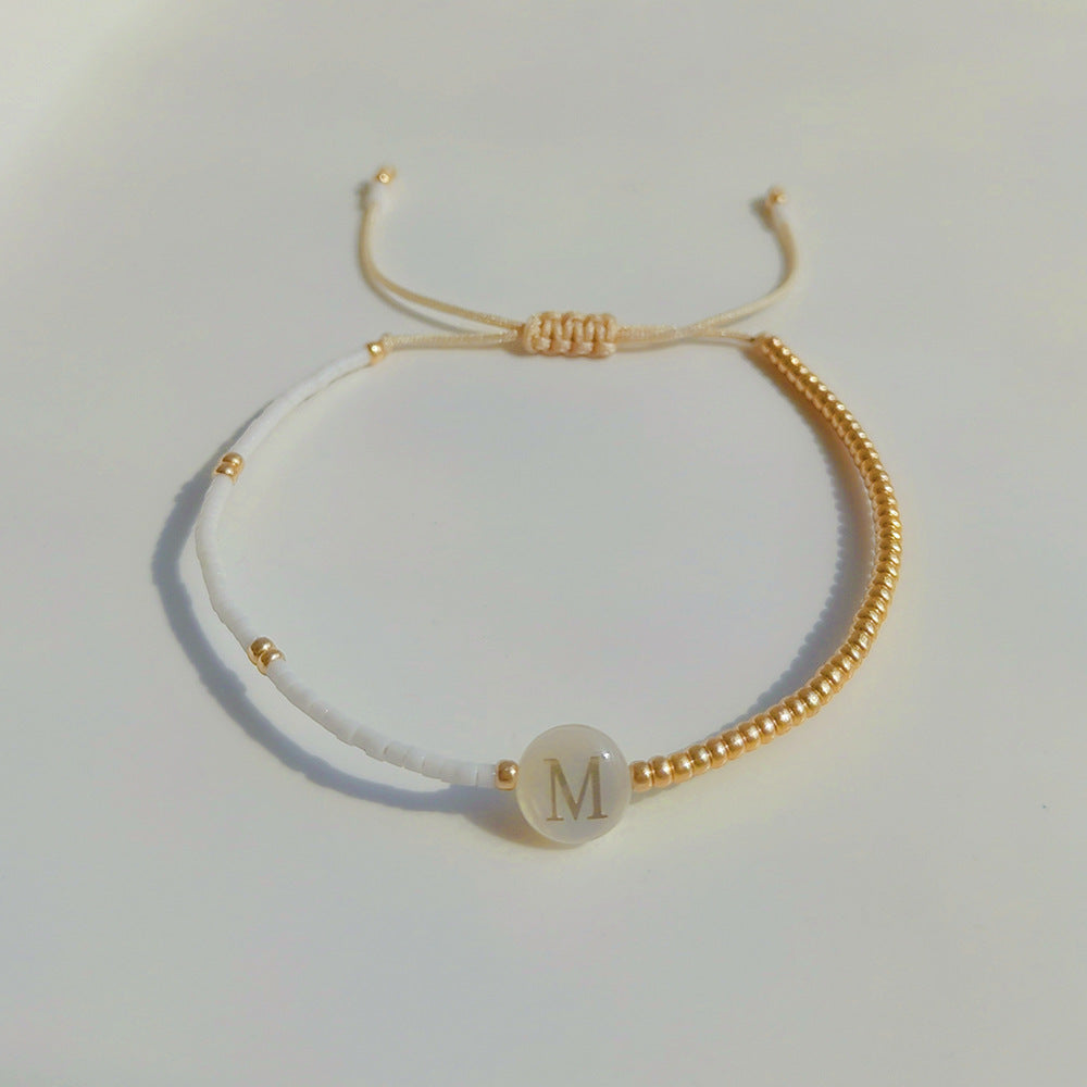 Seashell Alphabet Bracelet
