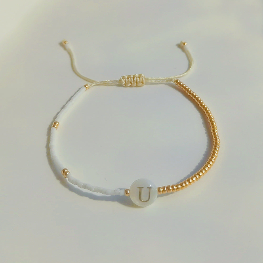 Seashell Alphabet Bracelet
